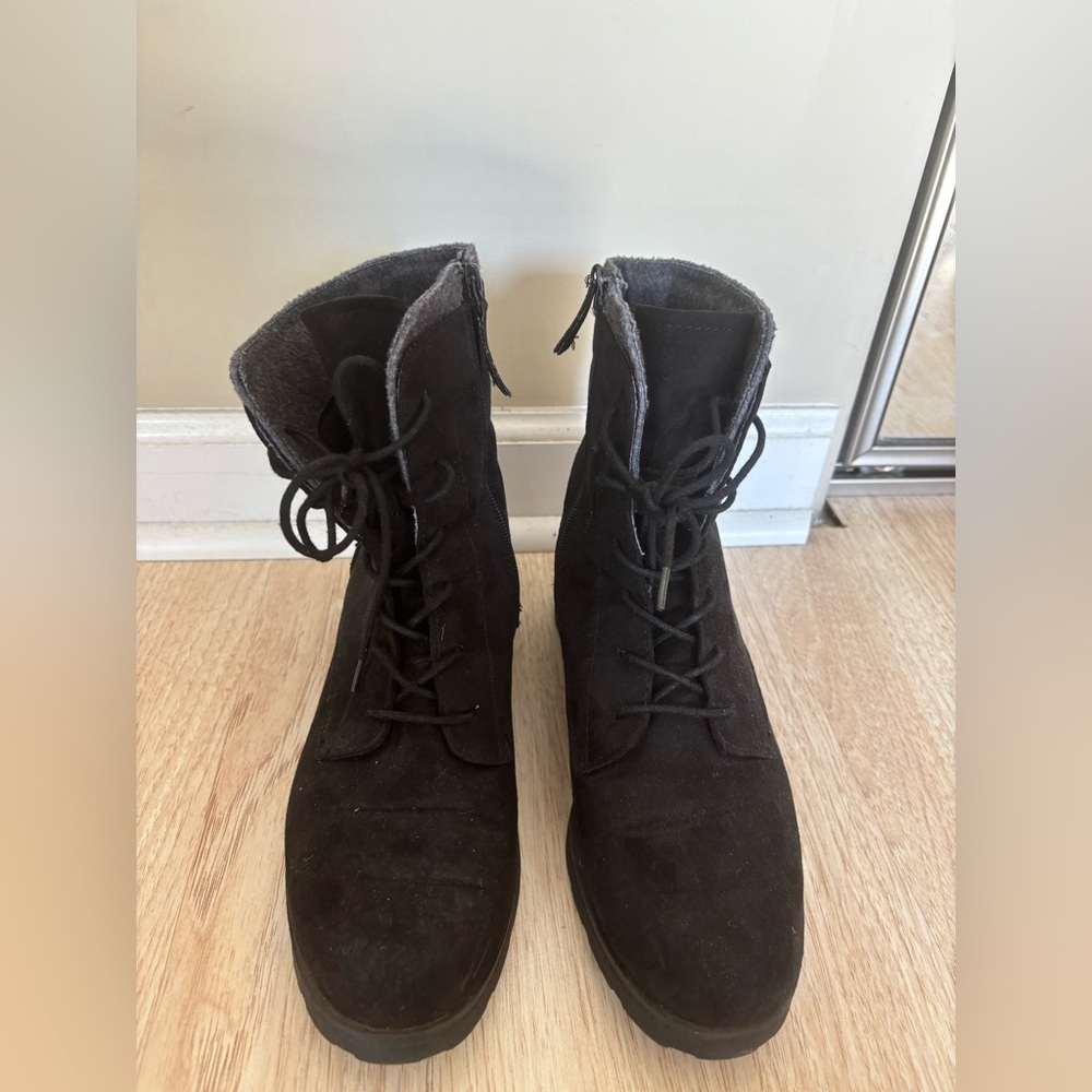 Target Universal Thread Women's Black Lace-Up Boots